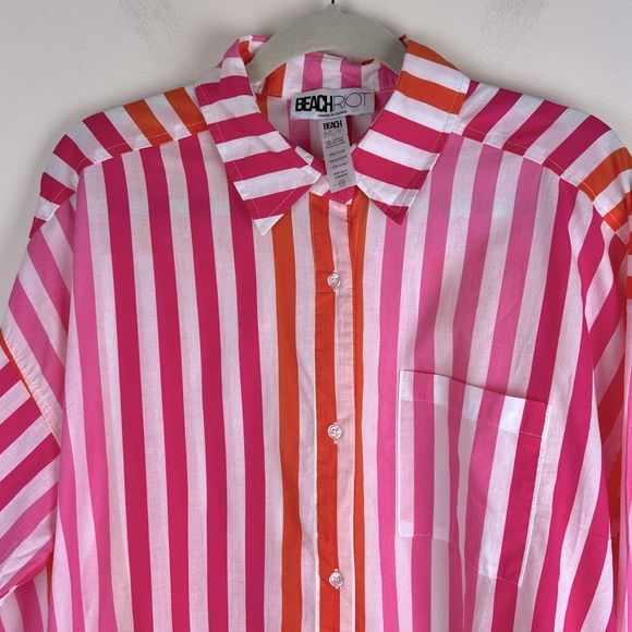 Beach Riot | Beachy Alexa Sunset Stripes Button Down Top | L / XL - Picture 8 of 13